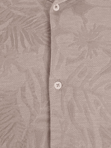 Jack & Jones Plus Regular fit Button Up Shirt 'NAEL' in Brown