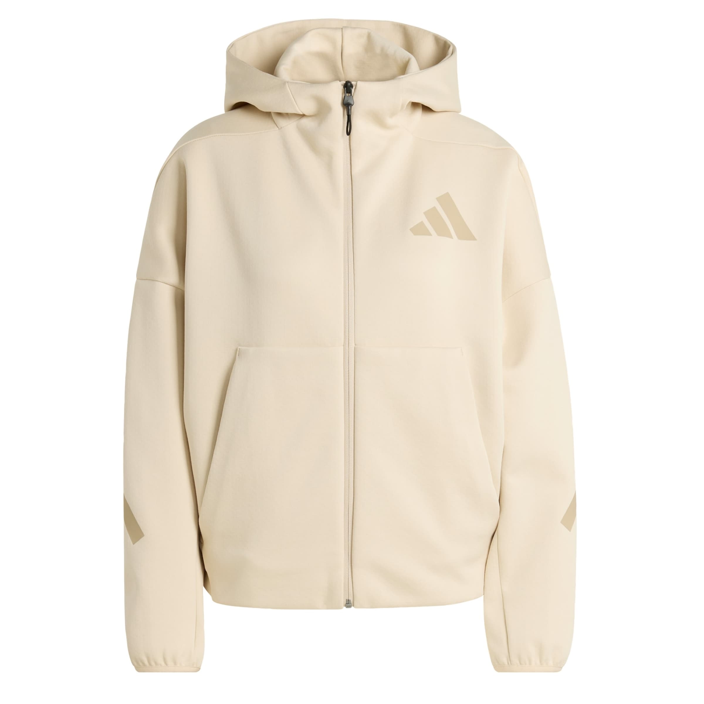 ADIDAS SPORTSWEAR Sports sweat jacket 'Z.N.E.' in Beige: front