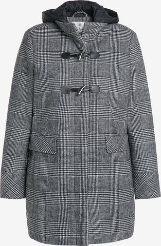 Ulla Popken Between-Seasons Coat in Grey: front
