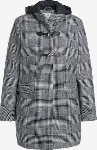 Ulla Popken Between-Seasons Coat in Grey: front