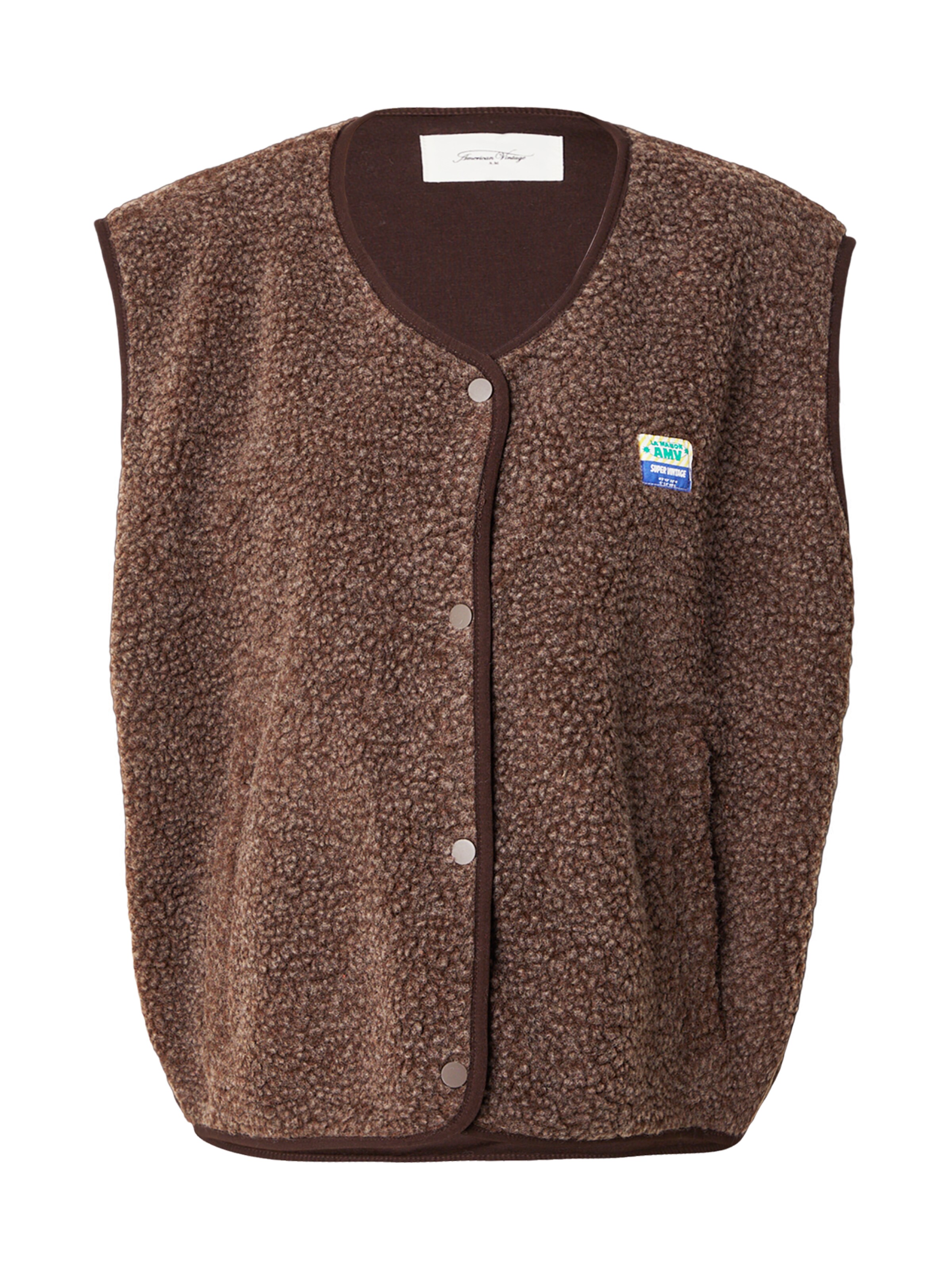 AMERICAN VINTAGE Bodywarmer 'HOKTOWN' in Bruin: voorkant