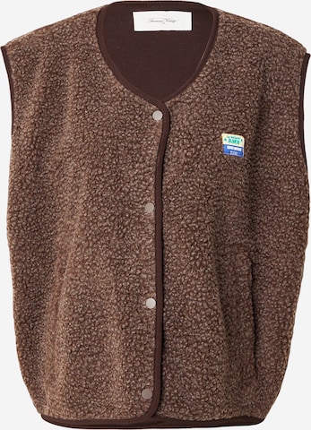 Gilet 'HOKTOWN' AMERICAN VINTAGE en marron : devant