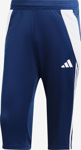 ADIDAS PERFORMANCE Slim fit Workout Pants 'Tiro 24' in Blue: front