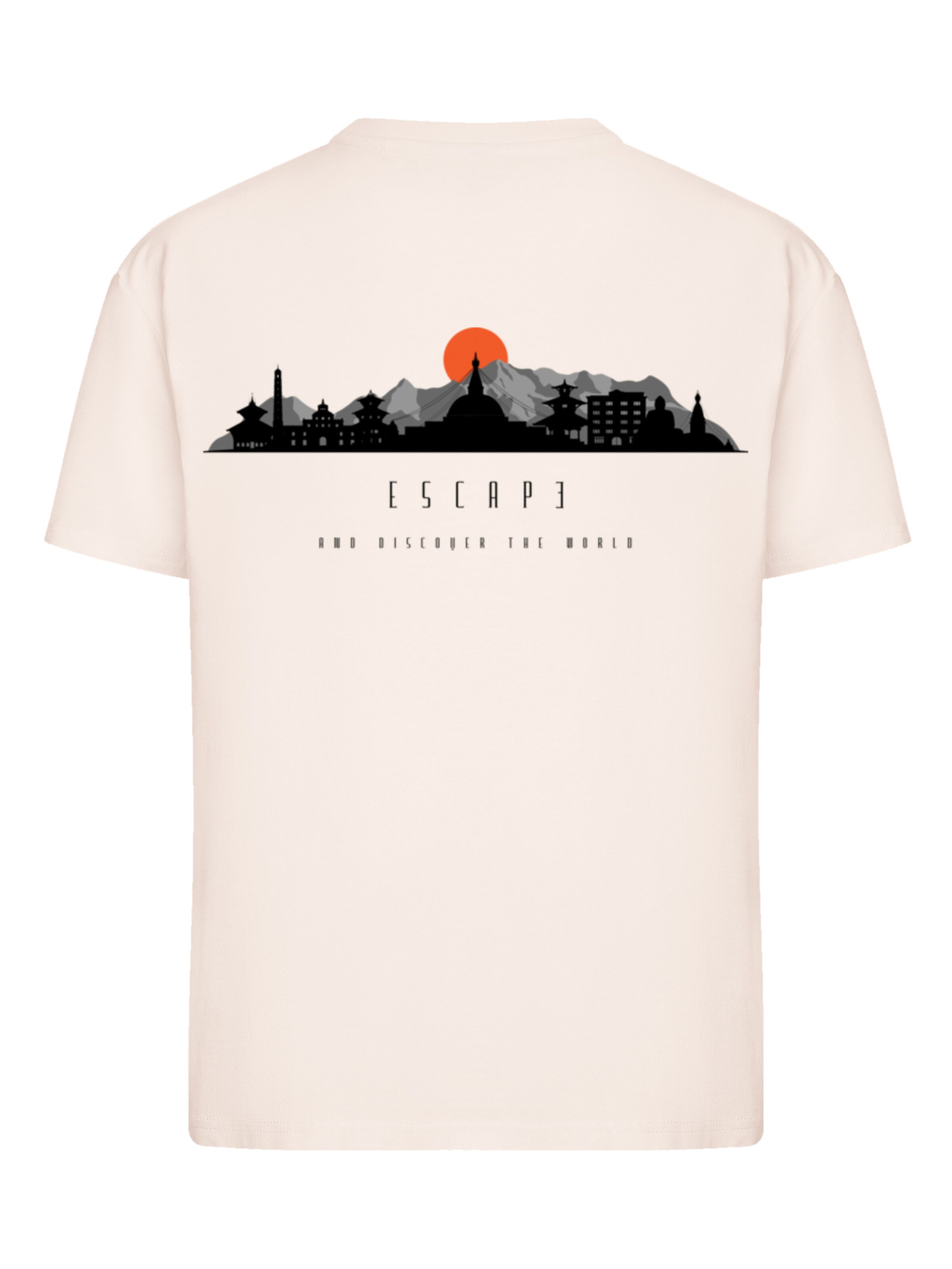T-shirt 'Escape Discover the World Asian Town' F4NT4STIC en rose