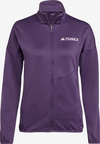 Veste en polaire fonctionnelle 'Xperior' ADIDAS TERREX en violet : devant