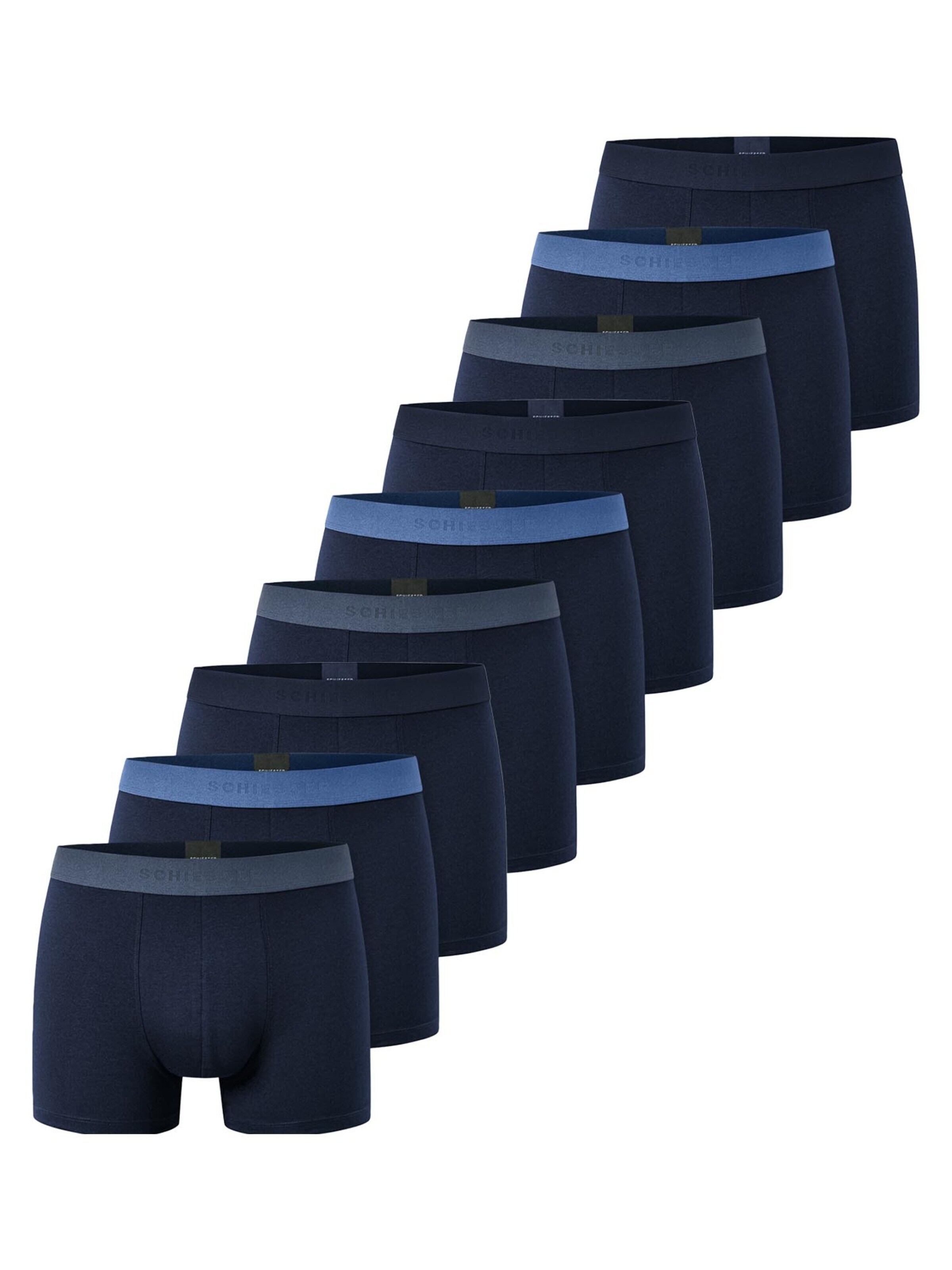 SCHIESSER Boxershorts '95/5 Cotton' in Blauw: voorkant