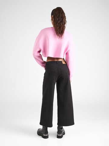 Wide leg Jeans de la Blutsgeschwister pe negru