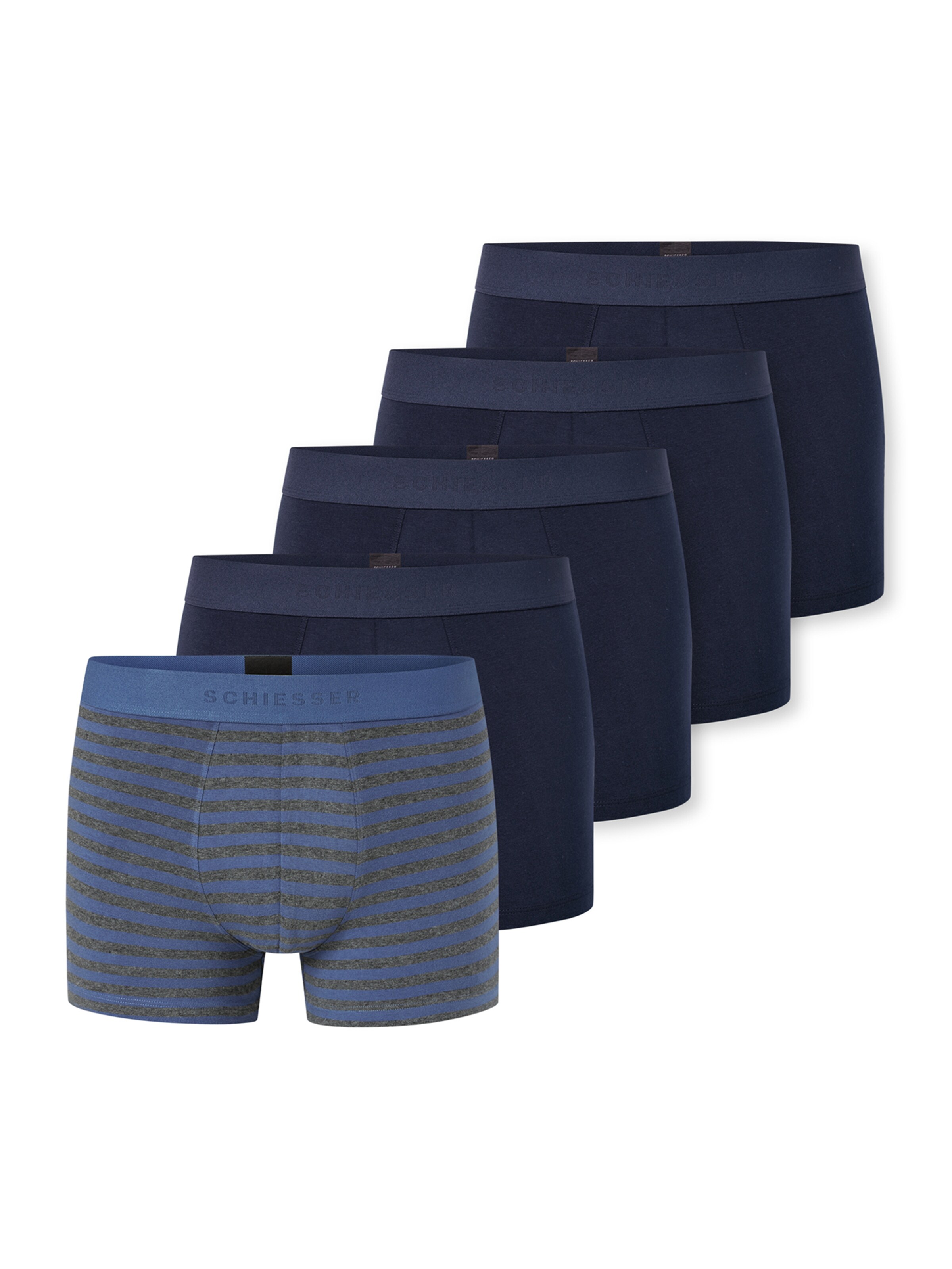 SCHIESSER Boxer shorts ' 95/5 Multi ' in Blue: front