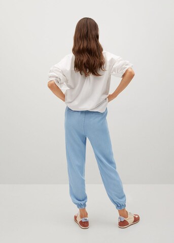 MANGO Tapered Hose 'Nicky' in Blau