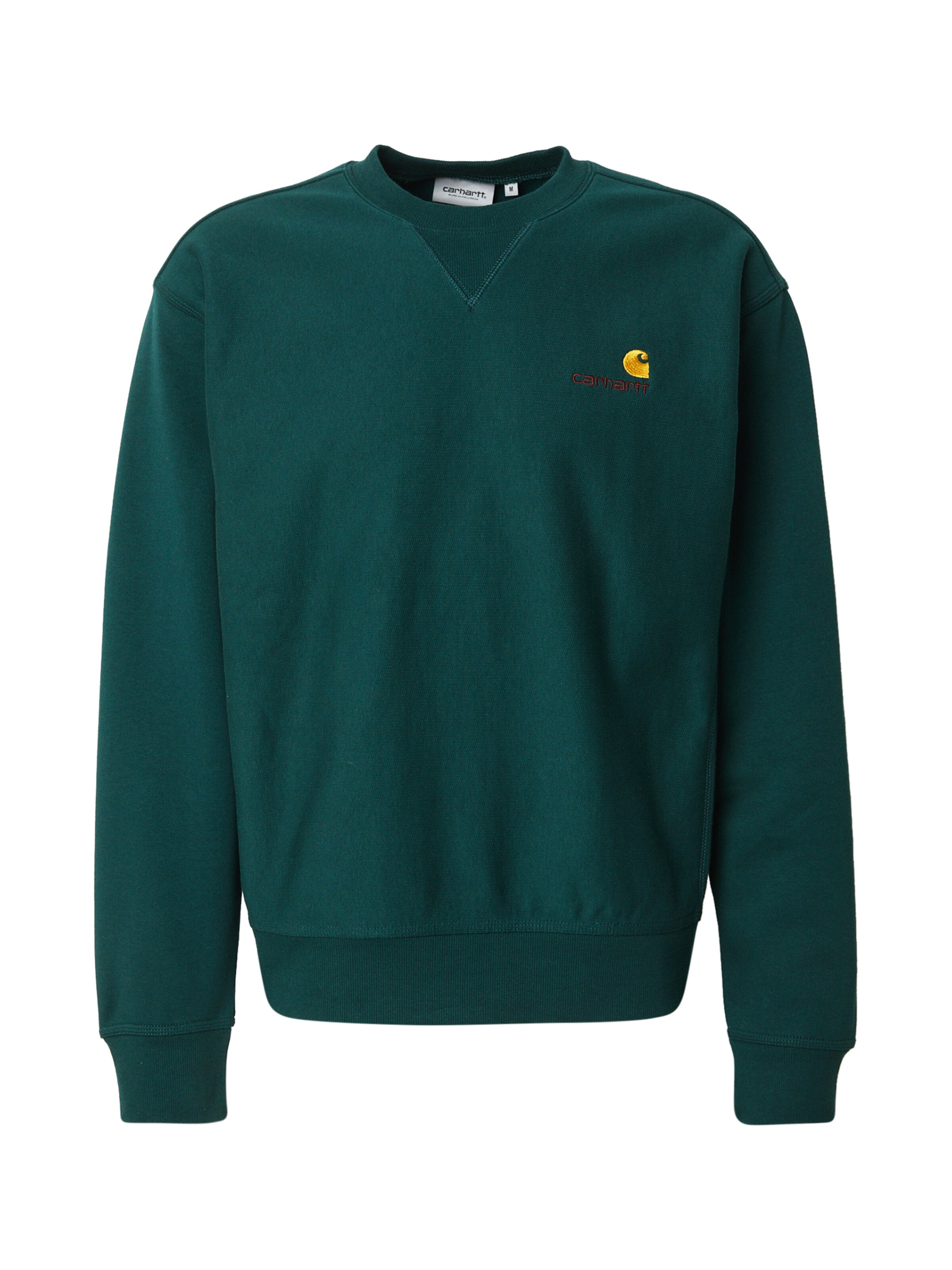 Carhartt WIP Sweatshirt 'American Script' in Green: front