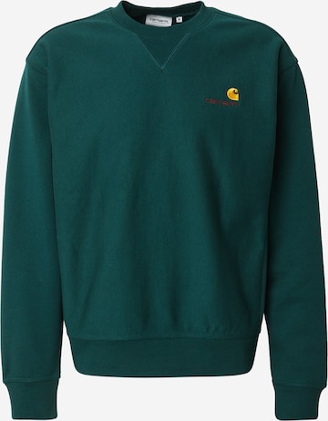 Sweat-shirt 'American Script' Carhartt WIP en vert : devant