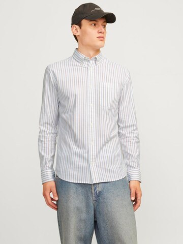 JACK & JONES Regular fit Button Up Shirt 'JPRBLUBrook' in White: front
