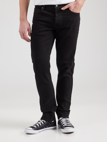 TOPMAN Regular Дънки 'Flow' в черно: отпред