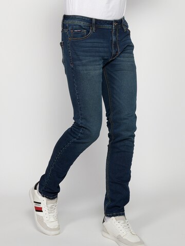KOROSHI Slimfit Jeans in Blau: Vorderseite