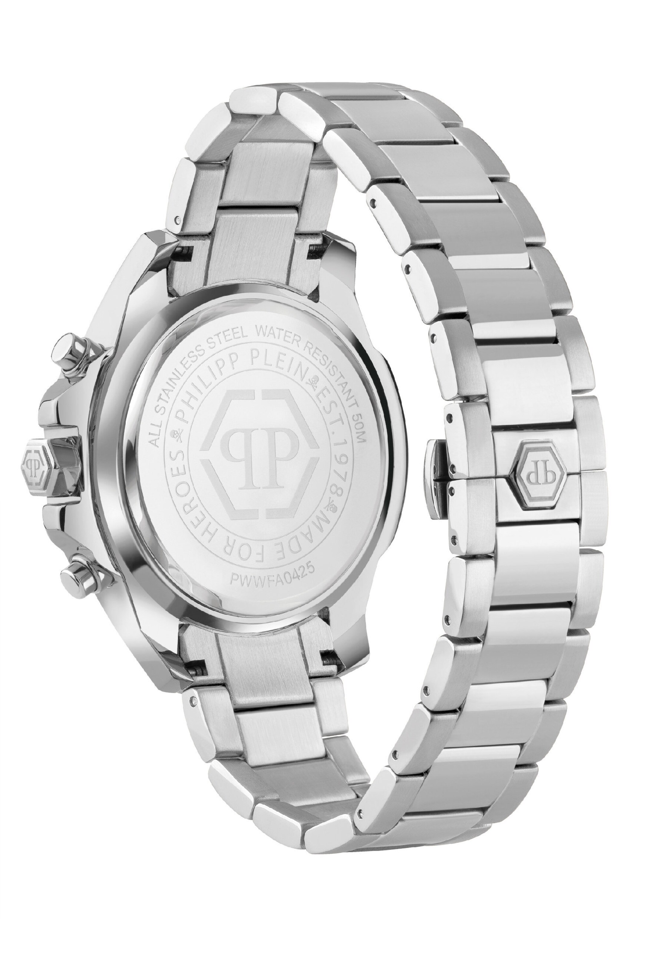 Montre à affichage analogique 'The $kull Chrono' Philipp Plein Watches en argent