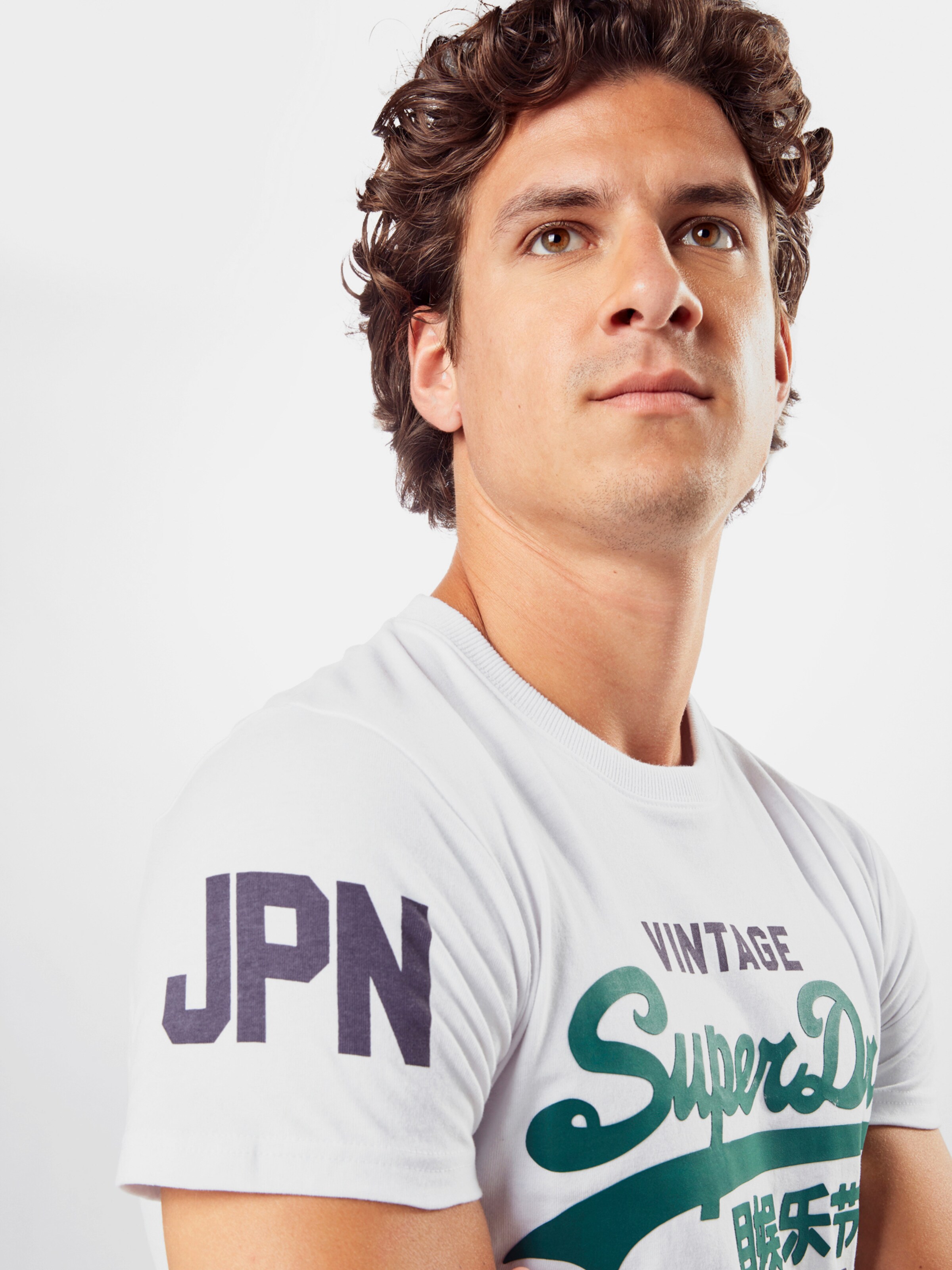 Männer Große Größen Superdry Shirt in Offwhite - CH29876 Männer Große Größen Superdry Shirt in Offwhite - CH29876