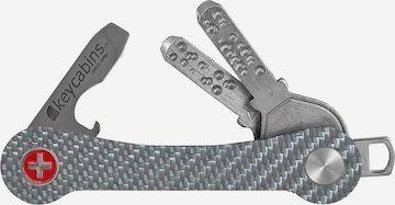 keycabins Schlüsselhalter 'Carbon' in Silber: Vorderseite
