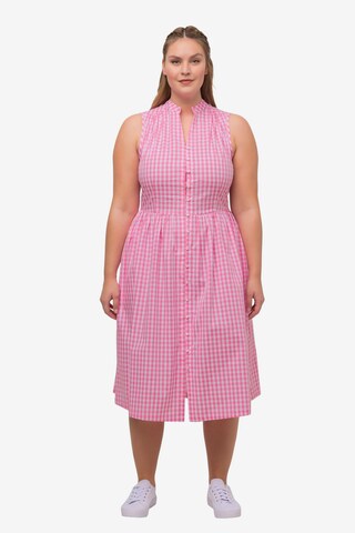 Ulla Popken Shirt Dress in Pink: front