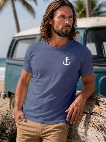 Neverless Shirt 'Anker' in Blue