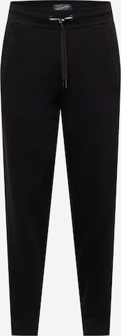 Petrol Industries Tapered Trousers in Black: front