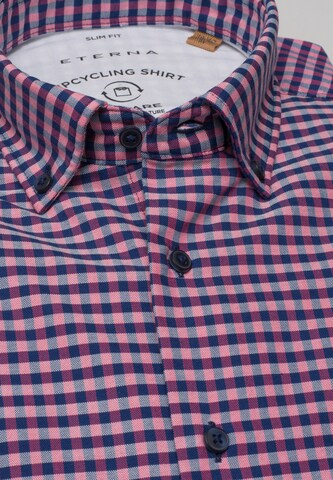 ETERNA Slim fit Button Up Shirt in Blue