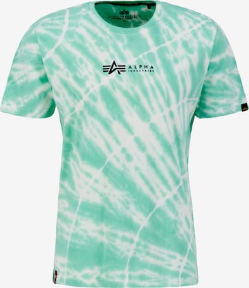 T-Shirt ALPHA INDUSTRIES en vert : devant