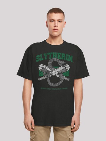 F4NT4STIC Shirt 'Harry Potter Slytherin' in Black: front