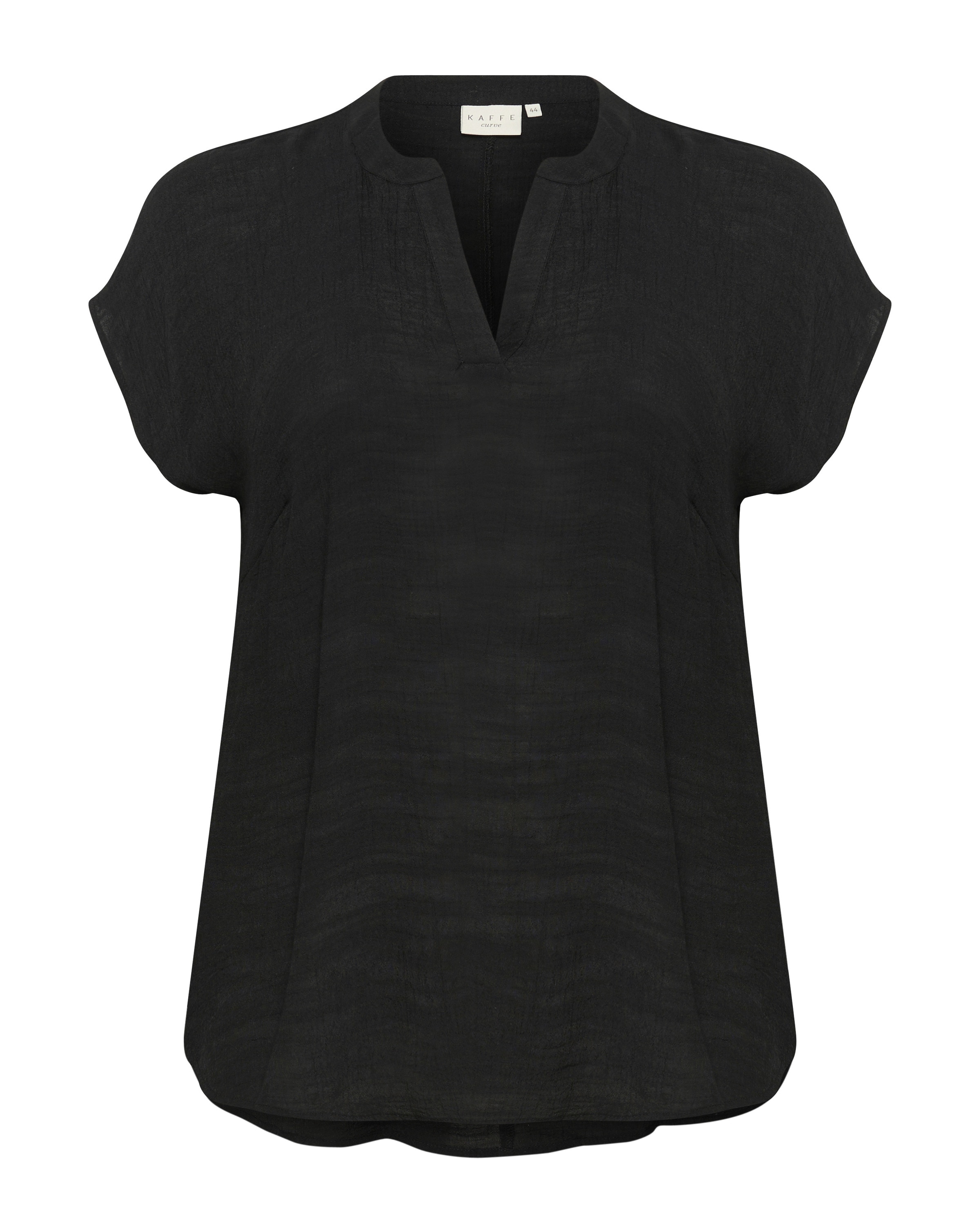 KAFFE CURVE Блузка 'KCAlia' в Черный: спереди