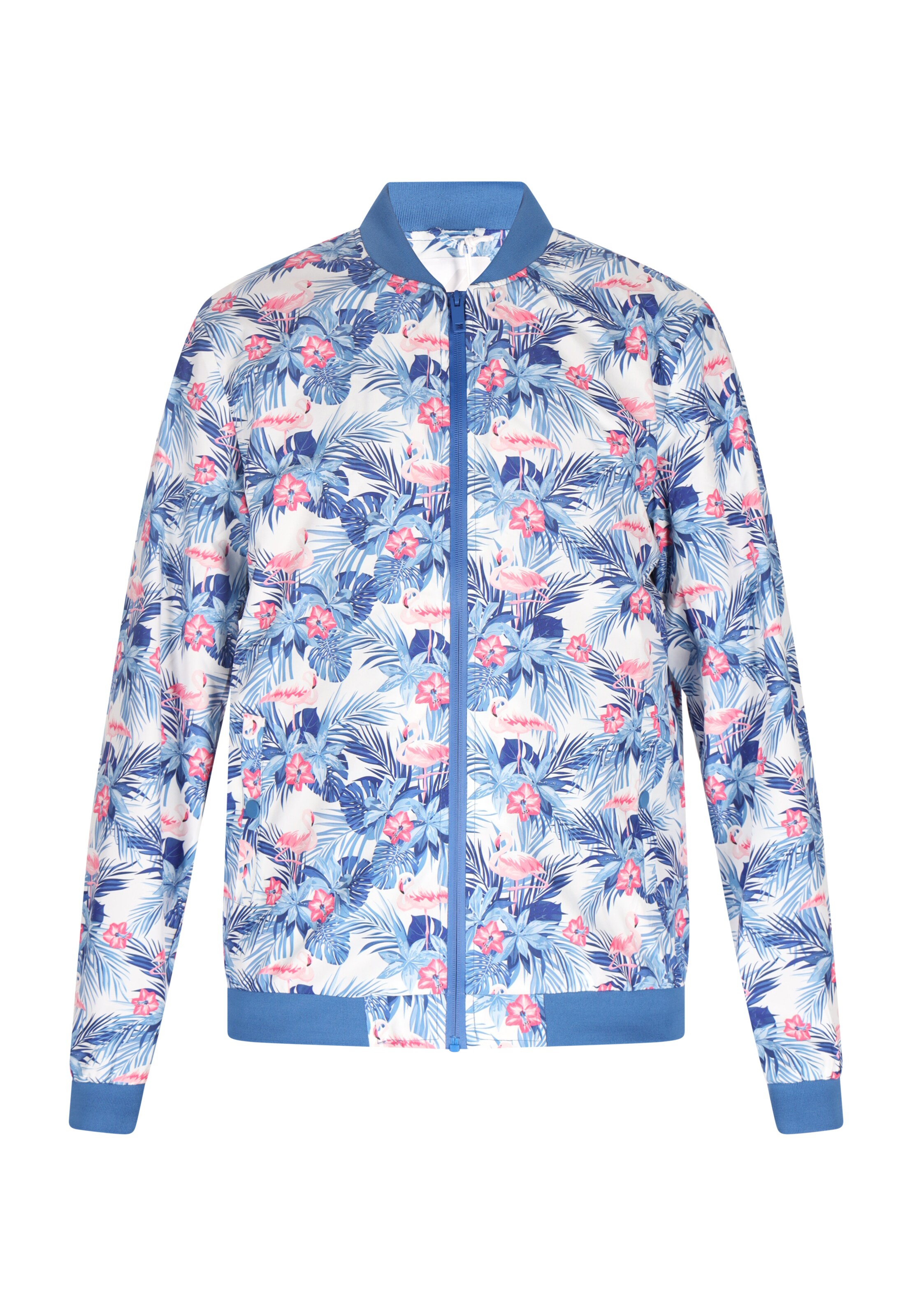 ALEKO - Casaco meia-estação em azul: frente