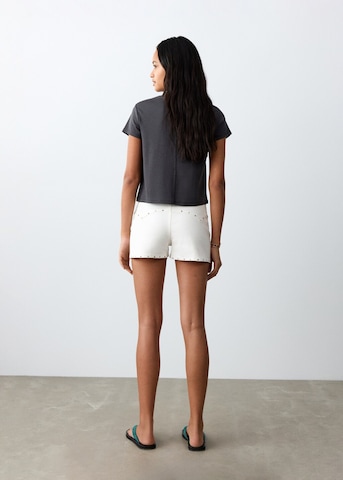 MANGO TEEN Regular Pants 'Brooke' in White