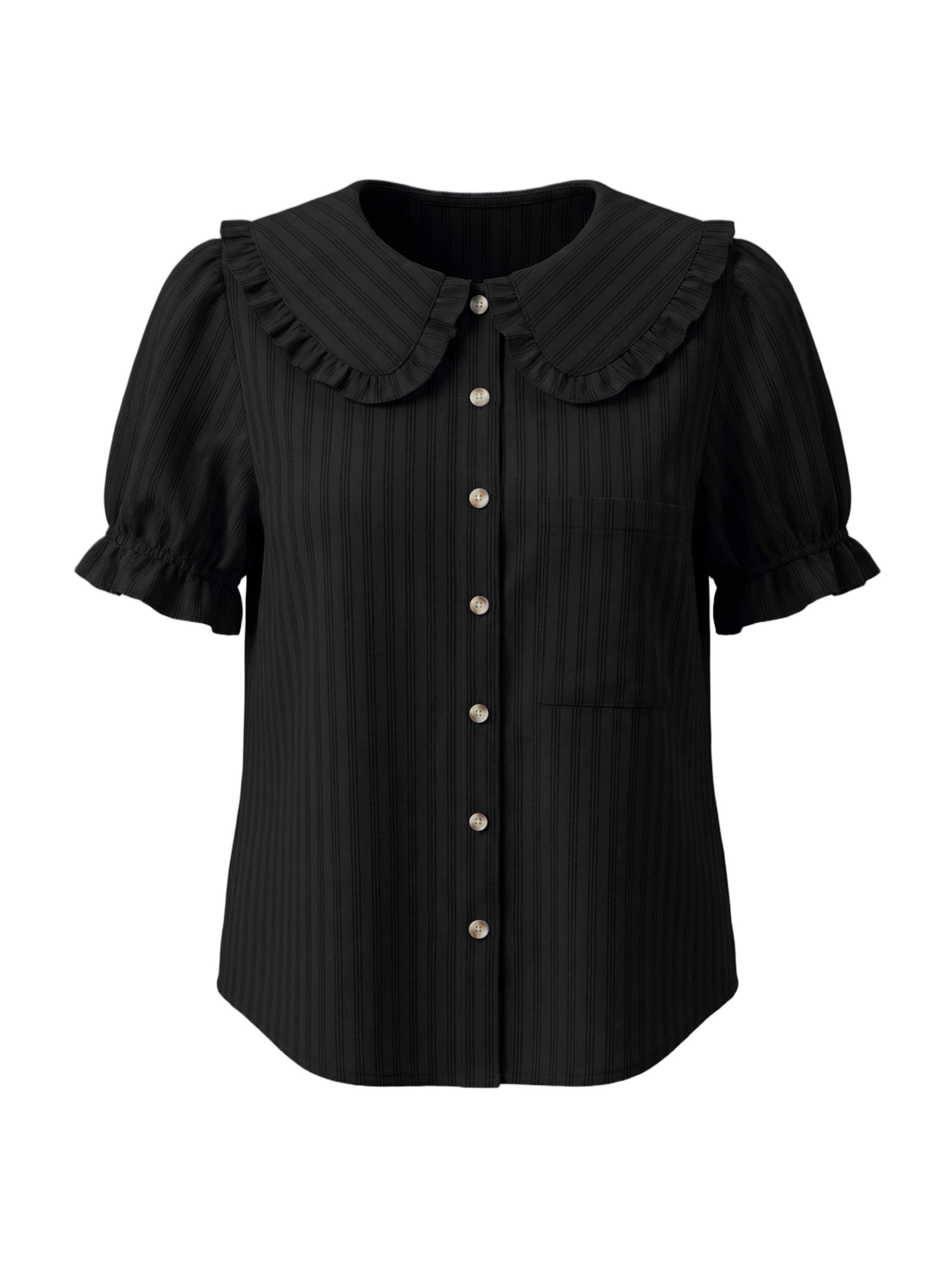 Bluză de la Imily Bela pe negru: față