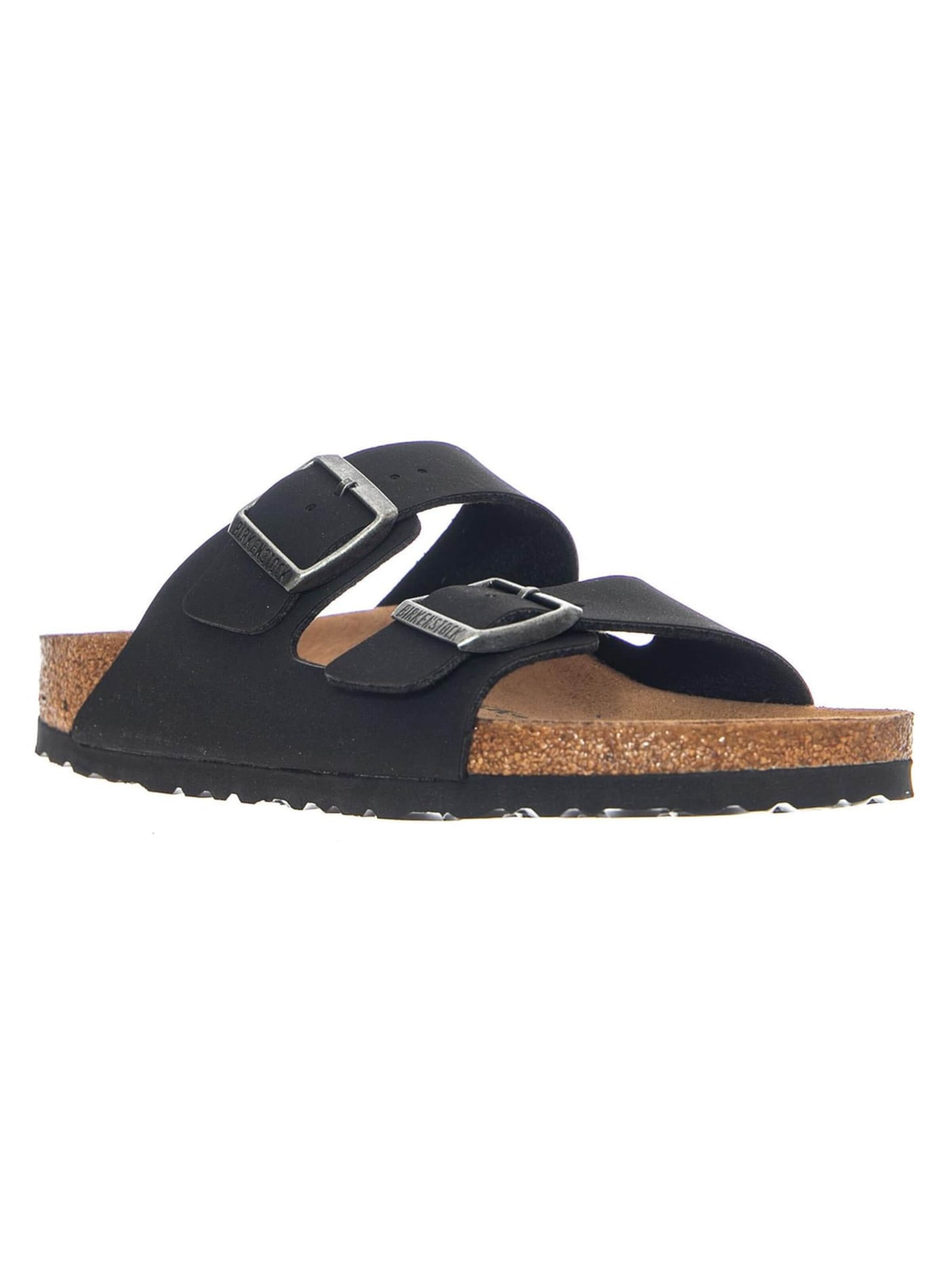 BIRKENSTOCK Sandaler 'Arizona Vegan Birkibuc Narrow Fit Earthy Black' i 37 i sort, Produktvisning