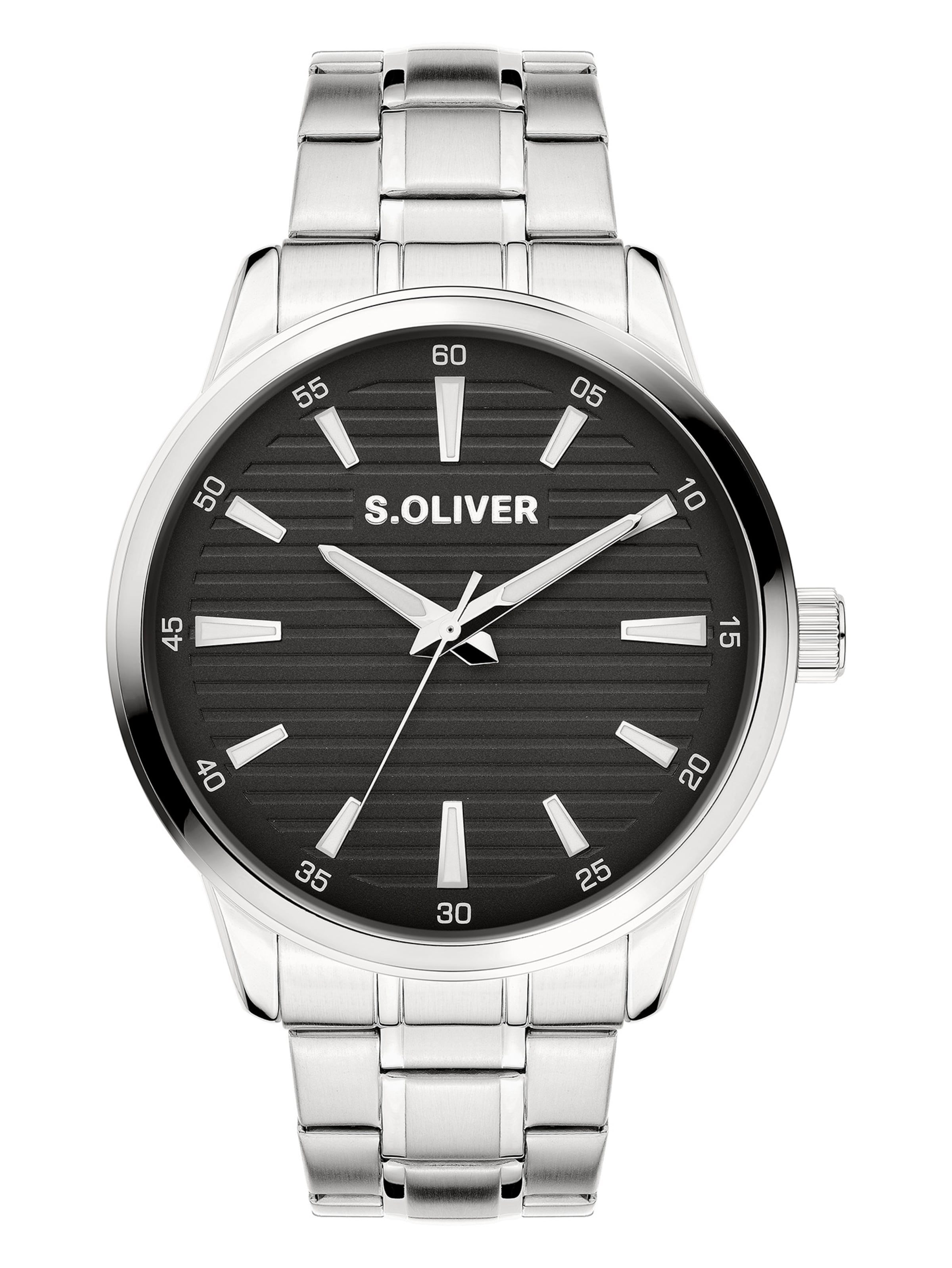 Montre à affichage analogique s.Oliver en argent : devant
