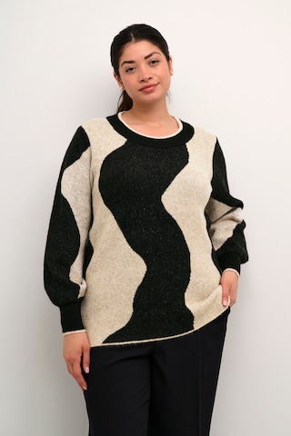 Pull-over 'Vilma' KAFFE CURVE en beige : devant