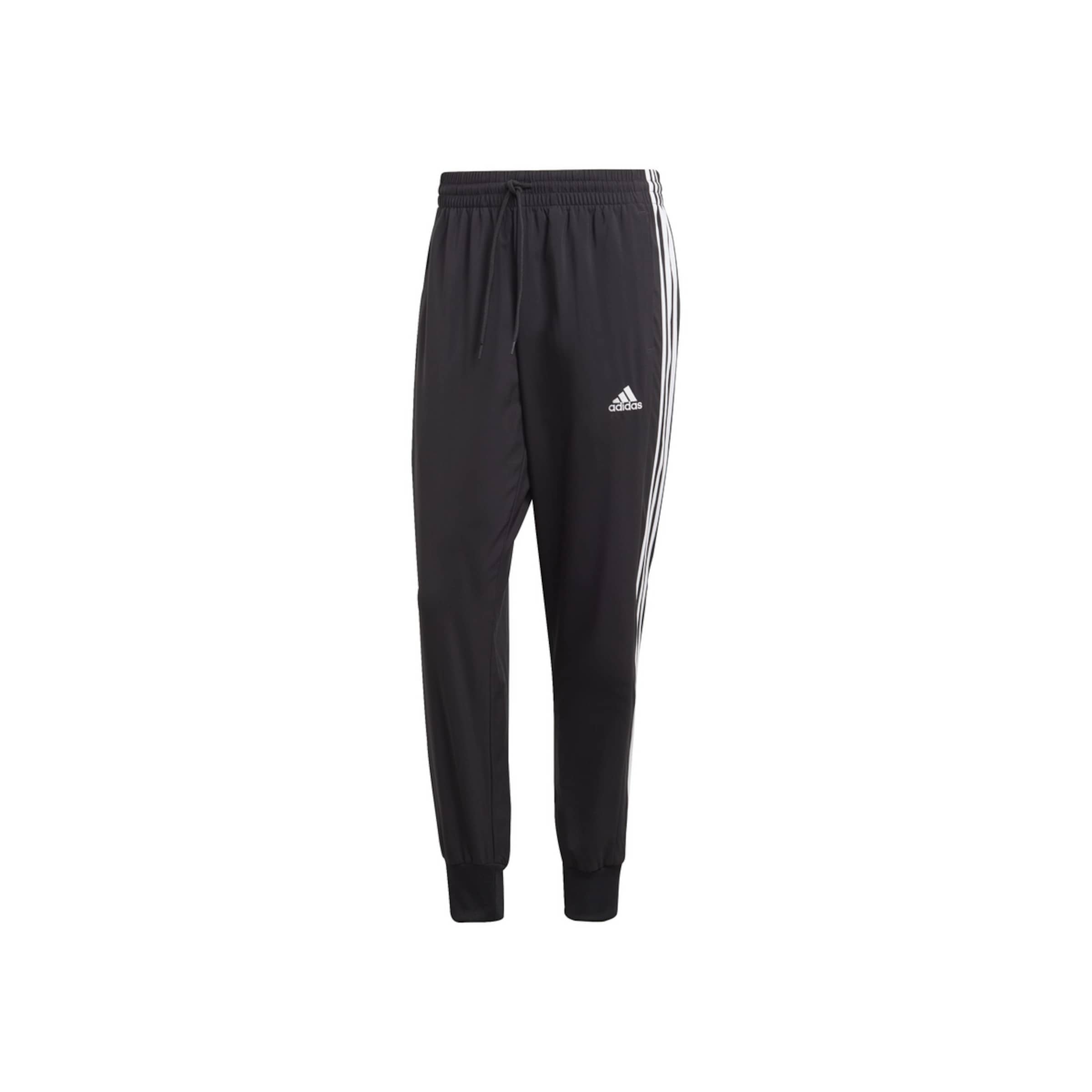 ADIDAS SPORTSWEAR Tapered Sportbroek 'Essentials' in Zwart: voorkant