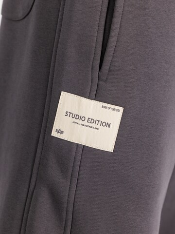 ALPHA INDUSTRIES Loose fit Sports trousers in Grey