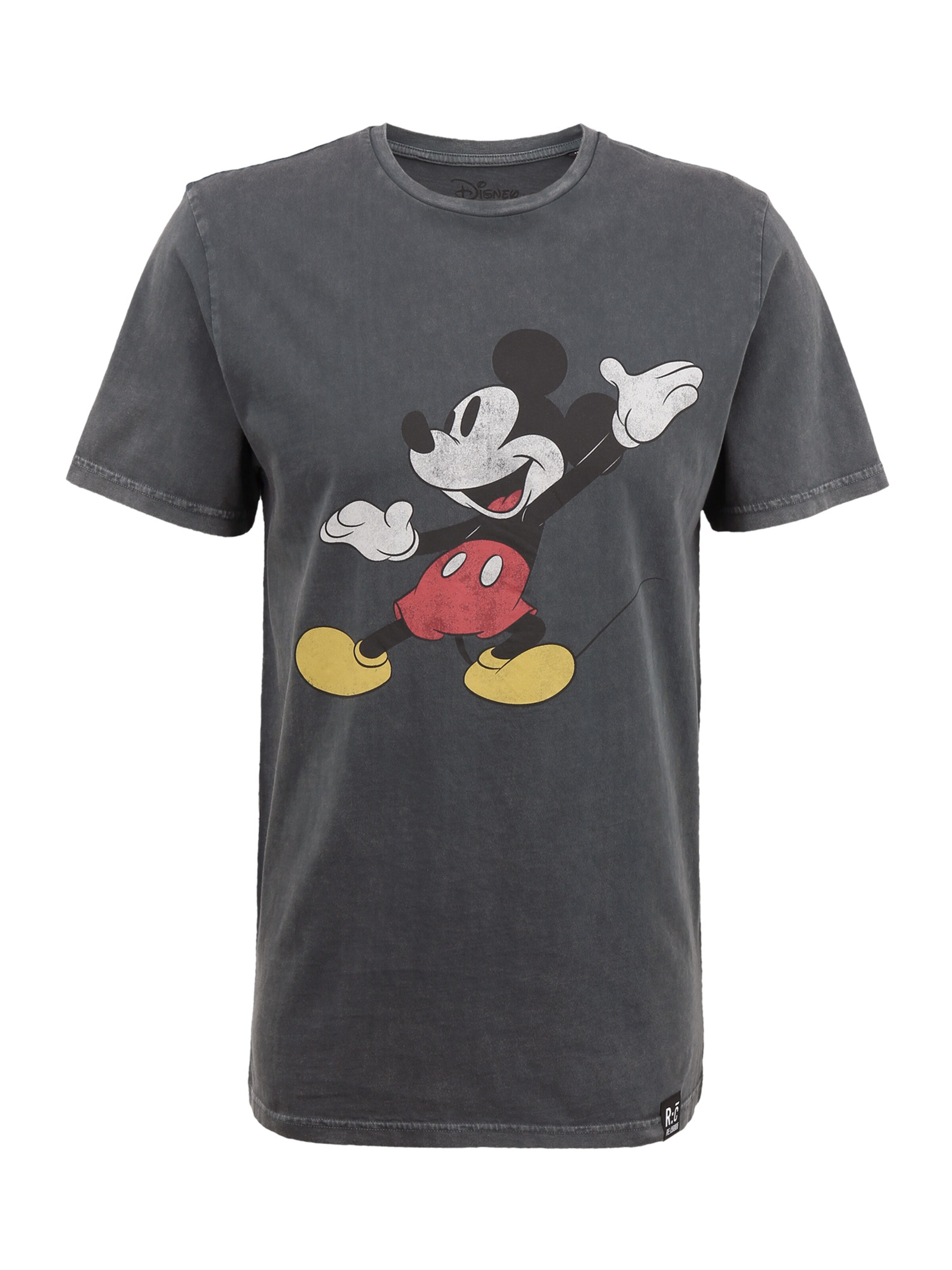 Männer Shirts Recovered T-Shirt 'Mickey Mouse' in Dunkelgrau - CD78309