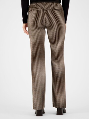 Gardeur Slim fit Trousers with creases 'Zaria' in Brown
