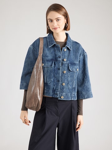 MOS MOSH Tussenjas 'Penn' in Blauw: voorkant