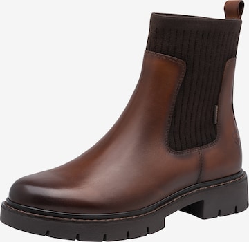Tamaris - Botas chelsea em castanho: frente