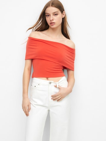 Pull&Bear Póló - narancs: elől