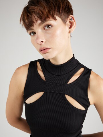 HUGO Top 'Deurybia' in Black