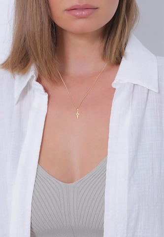 ELLI PREMIUM Necklace 'Kreuz' in Gold: front