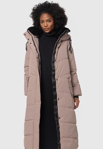 NAVAHOO Wintermantel 'Hingucker XIV' in Bruin: voorkant