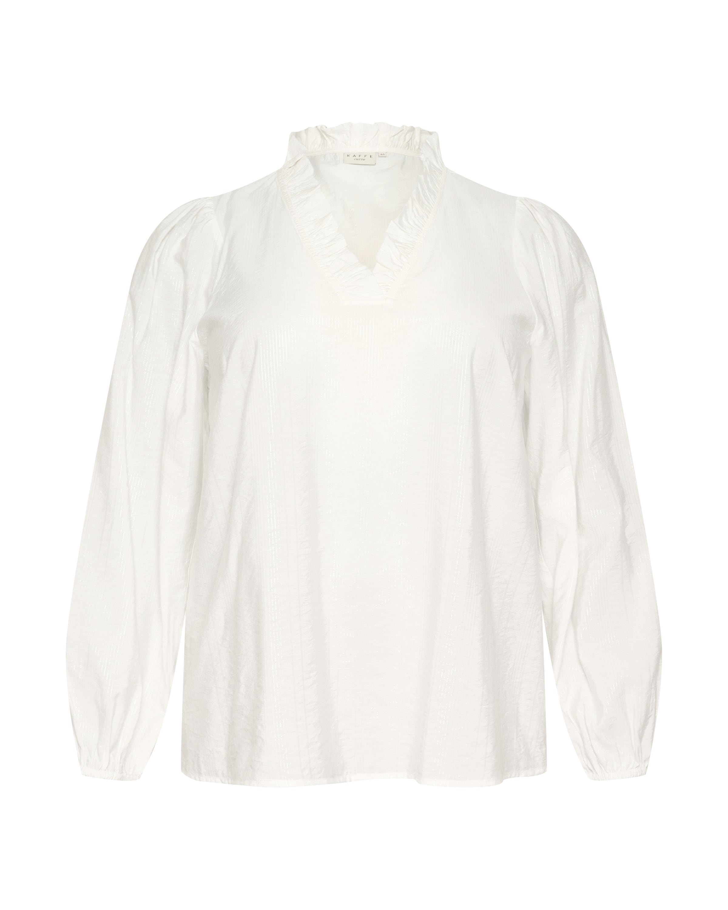 KAFFE CURVE Pluus 'Anni', värv valge: eest vaates