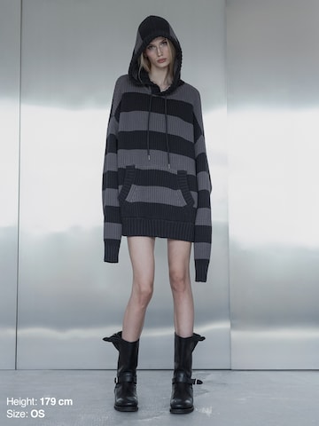 Pullover extra large 'SWEATER HOODIE' di ENRAGE in grigio: frontale