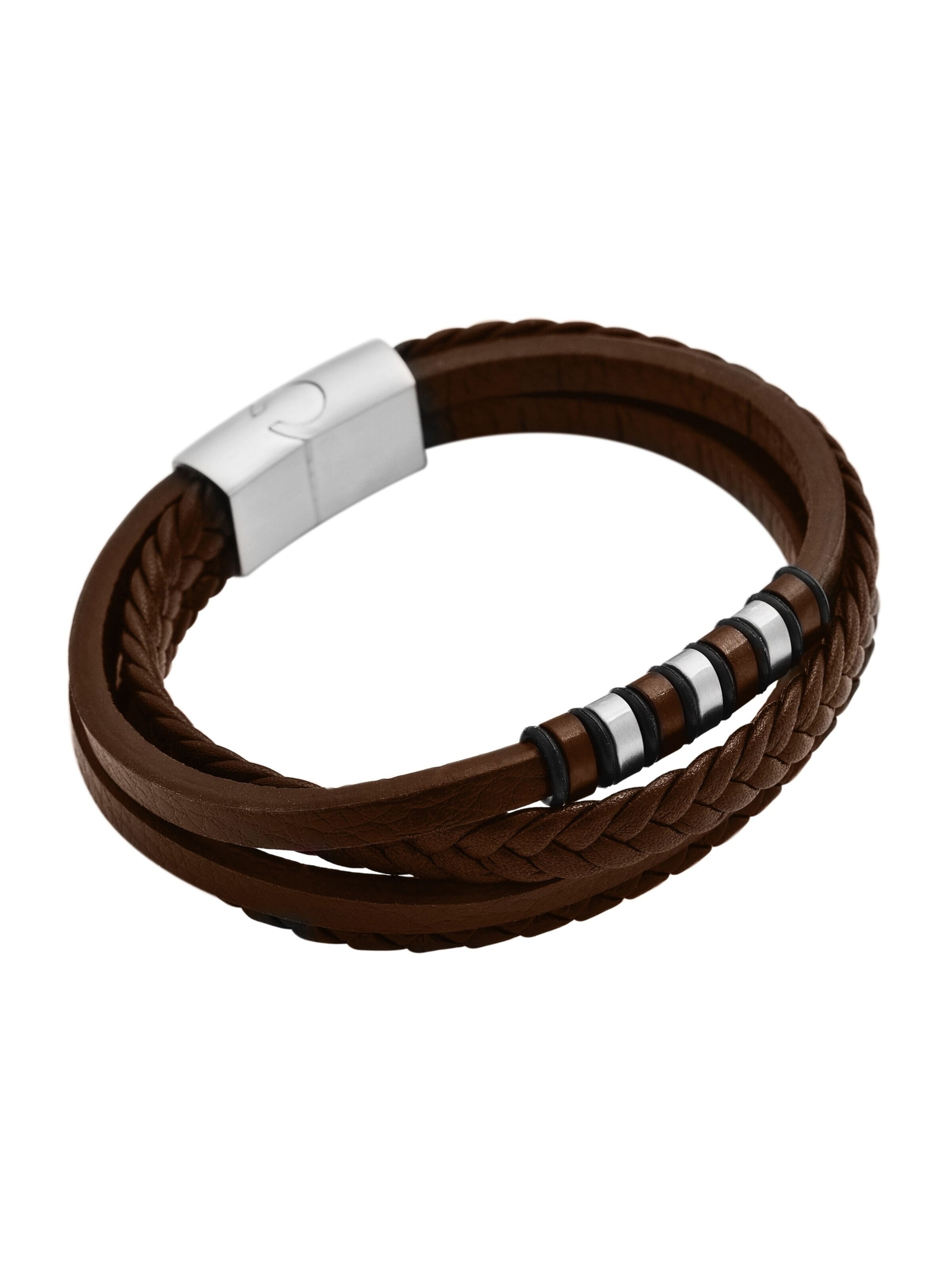 Akzent Bracelet 'Girum' in Brown: front