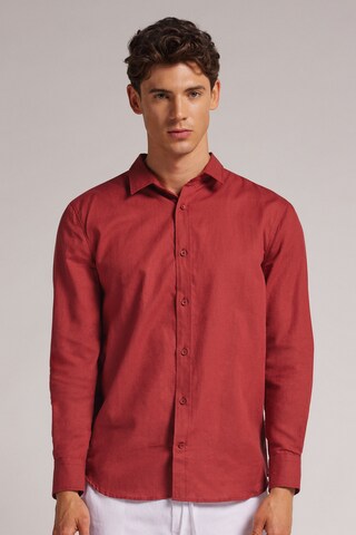 INTIMISSIMI Regular fit Button Up Shirt in Red: front
