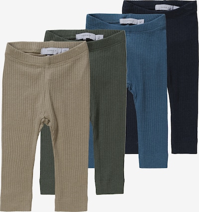 NAME IT Leggings in blau / dunkelblau / khaki / grasgrün, Produktansicht