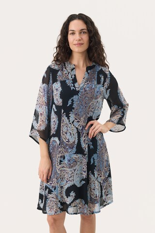 Part Two Jurk 'Elka' in Blauw: voorkant